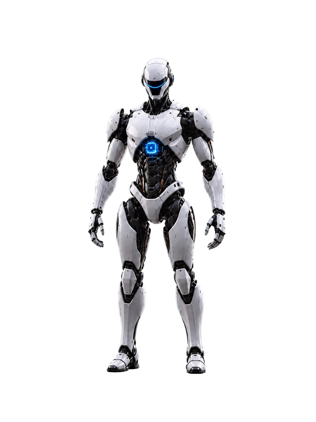 A polished humanoid robot